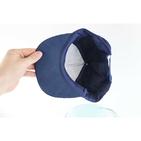 Vintage 90s NFL Dallas Cowboys Football Spell Out Corduroy Snapback Hat Cap Navy - Picture 8 of 8